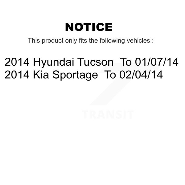 Front Bearing Lower Ball Joint And Sway Bar Link Kit For 2014 Hyundai Tucson Kia Sportage